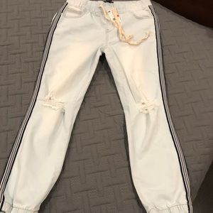 Light colored blue jeans